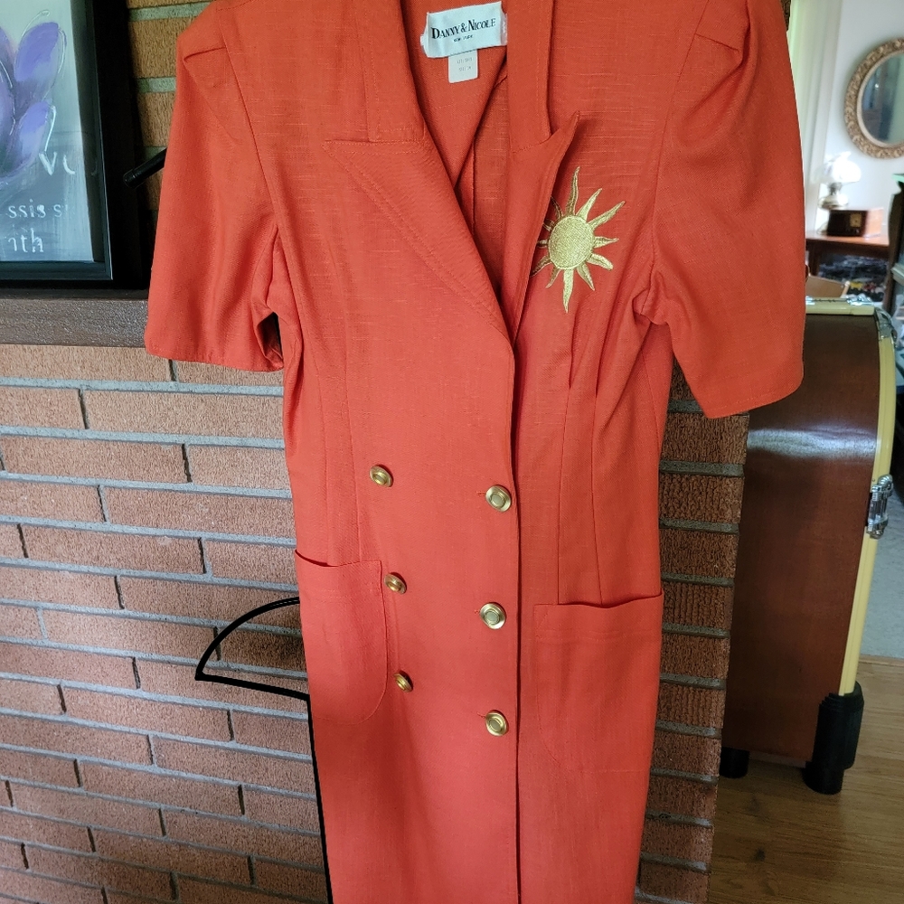 Vintage 90's coat dress short sleeve
